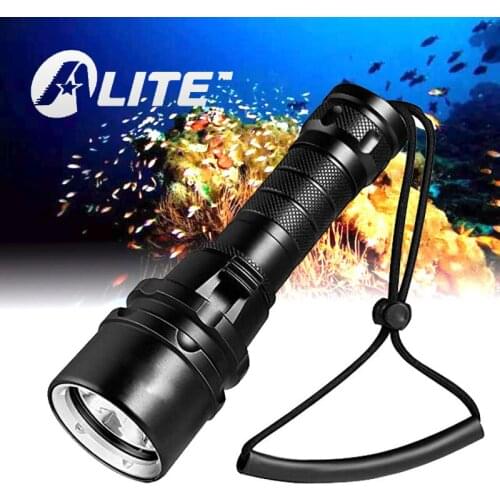 XM-L2 T6 LED UV Red White Yellow LED Diving lights Underwater 80-100 meters Diving Flashlight Torch Rechargeable 18650 Battery
