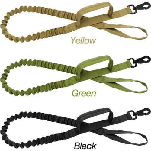 Military Dog Training Leashes Tactical Bungee Dog Leash 2 Handle Quick Release Cat Dog Pet Leash Elastic Leads Rope 3Colors
