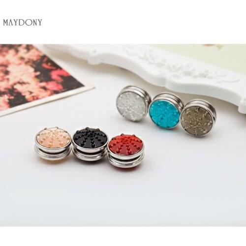 XT36 Wholesale fashion headwear scarf magnet brooch hijab clips 12pcs/lot