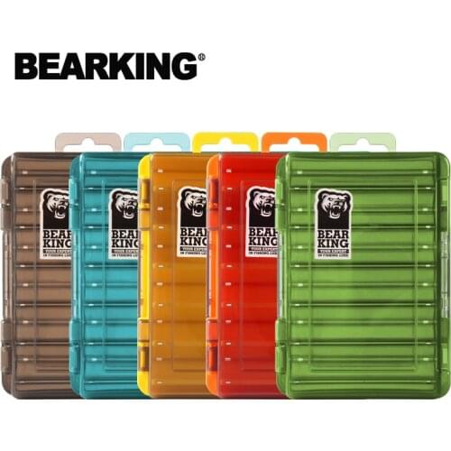 BEARKING 12 Lattice Bait Small Double-sided Fishing Tackle Box Hook Storage Box Fishing Accessories Plastic Storage Box