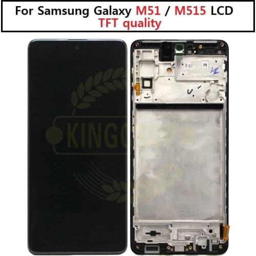 TFT For Samsung Galaxy M51 M515 M515F M515F/DS LCD Touch Screen Digitizer Assembly For Samsung M51 LCD