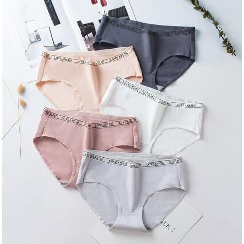 3Pcs Seamless Panties for Womens Solid Underwear Cotton Panties Fashion Sport Style Lingerie Low Waist Big Size Ladies Briefs