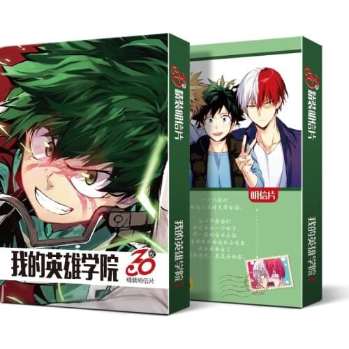 5 boxes/lot Anime My hero academia lomo card toy cartoon Postcard Greeting Message Card 30 pictures box toy gift