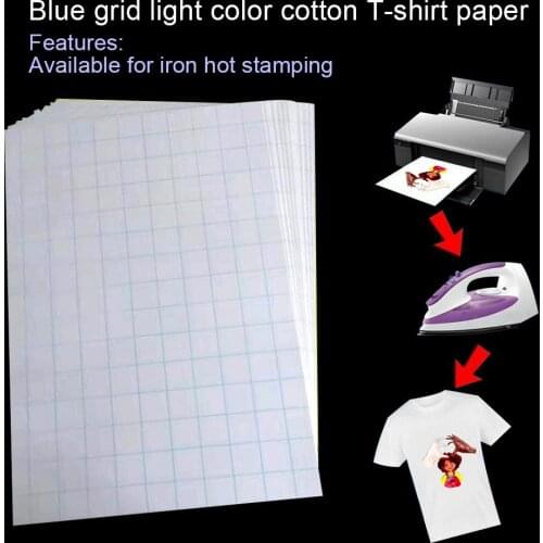 5Pcs A4 Inkjet Heat Press Transfer Paper Light Color Clothing Printing Films