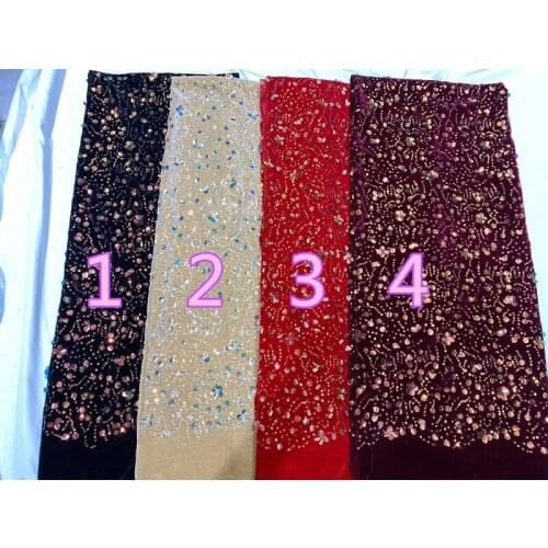 6BZL-20.61924 Top quality Nigerian fabric new African embroidered lace fabric for party dress