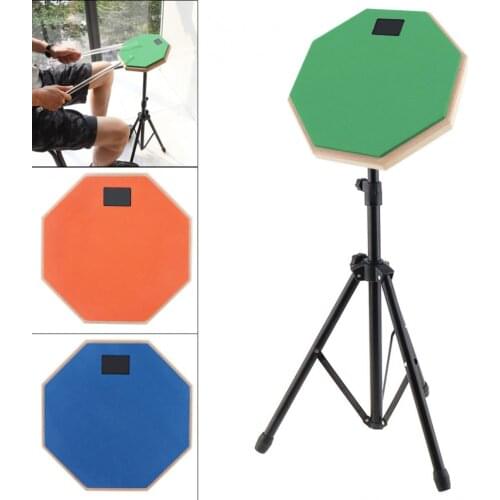 8 Inch High-quality Rubber Wooden Dumb Drum Practice Training Drum Pad with Stand 3 Colors Optional