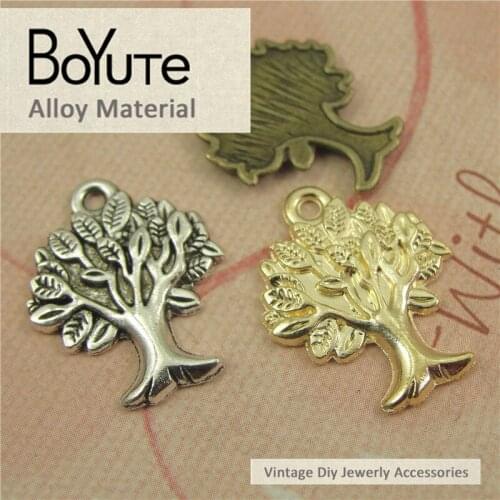 BoYuTe (100 Pieces /lot) 22*17MM 3 Colors Zinc Alloy Fashion Pendant for Jewelry Accessories Diy Handmade fit Necklace Bracelet