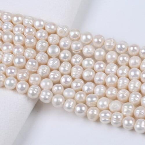 Wholesale 10-11mm Natural Freshwater Pearl Strand Potato Shape Thread Beads For Jewelry Making