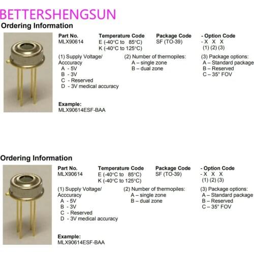 Body temperature sensor MLX90614-ESF-BAA forehead gun available