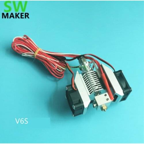 New 3D Printer Parts E3D V5 V6 metal hotend print head full kit with new design fan duct and V5s V6s Hexagon heat sink fan