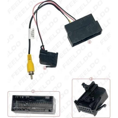 FEELDO 10Pcs Car Parking Rear Camera Video Plug Converter Cable For Kuga/Focus Audio Head Units Wire Harness With Parking Wire