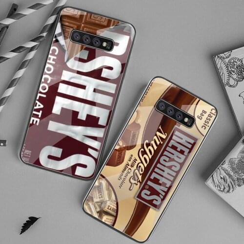 Hershey Chocolate Box Candy Bar Funny Phone Case Tempered Glass For Samsung S20 Plus S7 S8 S9 S10 Plus Note 8 9 10 Plus