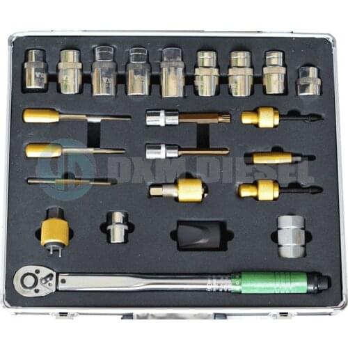 22pcs common rail injector tools Injector Disassemble Tool Diesel Injector Dismounting repairing tool