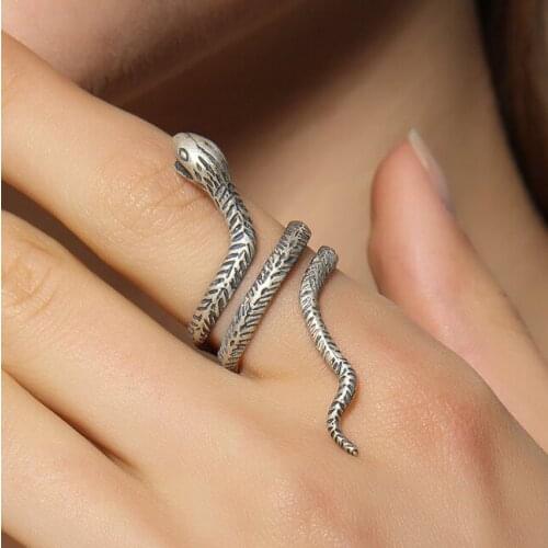 RED SNAKE Great Discounts! 2016 new fashion high quality Copper Punk snake ring Women and man rings RED SNAKE