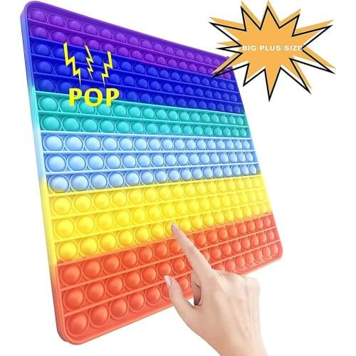 2021 Hot 20-50cm Push Bubble Pop Its Big Bubble Antistress Toys Fidget Luminous Big Simpl Dimmer Figet Toy Kids Tie Fidget Toys