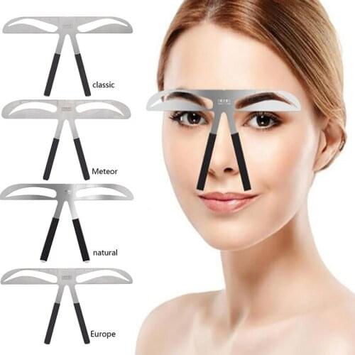 Microblading Eyebrow Balance Ruler Metal Tattoo Shaping Stencil Permanent Makeup Caliper Eyebrow Ruler