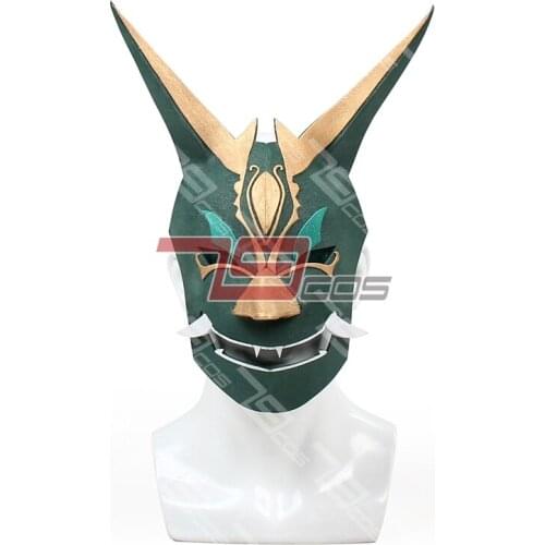 Genshin Impact Xiao Mask EVA Mask Cosplay Replica Prop Cosplay Masks Halloween Party Props Comic Decorative