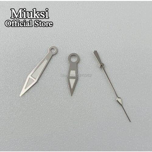 Miuksi silver watch hands luminous hands fit Miyota 8205 8215 821A Mingzhu DG 2813 3804 movement