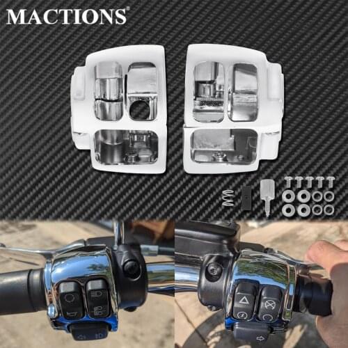 Motorcycle Chrome Switch Housing Cover For Harley Dyna Softail Sportster XL 883 1200 Fat Boy Low Rider Slim FLS Street Bob FXDB