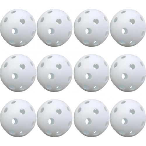 12Pcs Golf Balls Indoor Outdoor Whiffle Airflow Hollow Golf Practice Training Balls Sports Golf Accessories for Men Women Kids