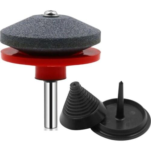 New 1Pc Knife sharpening drill Lawnmower 50mm Faster Blade Sharpener Grinding Garden Tools Rotary Drill Garden Lawn Mower Parts