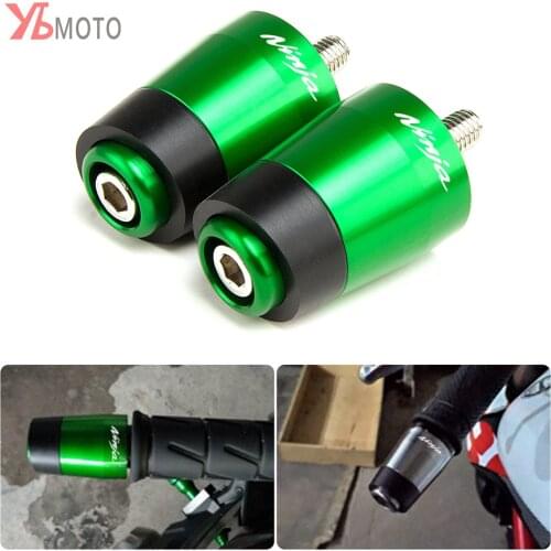 For KAWASAKI NINJA 250 300 400 500R 600R 750R ZX10 ZX12R ZX6R ZX9R ZX14R Z750 Z1000 Motorcycle Handlebar Grips Ends Accessories