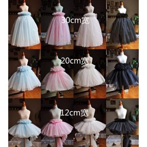 New Arrival 6colors Ruffle Mesh Pleated Lace Fabrc ,Lace Trim Mesh DIY Craft Doll clothes Width 12cm/20cm/30cm 3Yds/lot