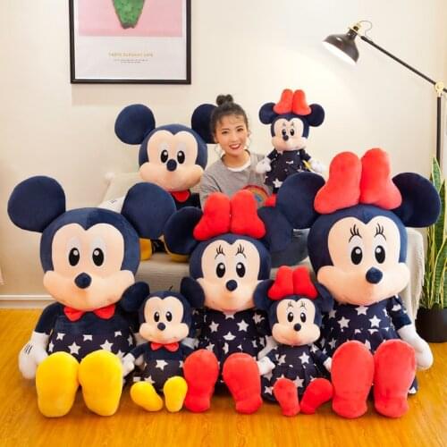 Star Mickey Minnie Mouse Goofy Pluto Donald Duck doll Minnie Mickey Plush Stuffed Pillow Doll Toy for Kid Girls Birthday Gift