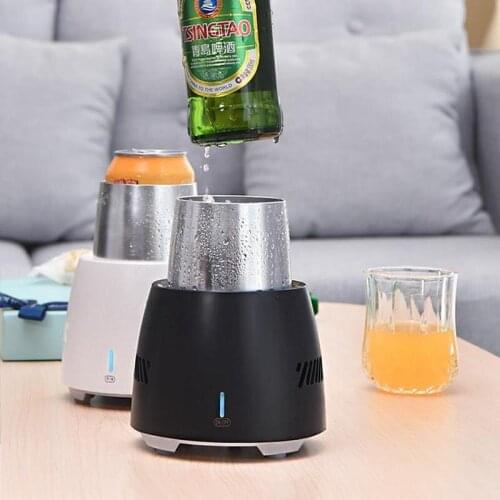 Portable Fast Cooling Cup Electronic Refrigeration Cooler for Beer Wine Beverage EU/US Plug