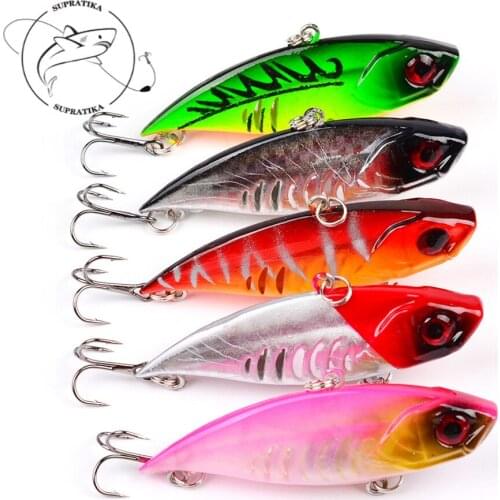 5pcs/lot VIB Ration Fishing Lure 65mm/11g with 6# Hook Hard Bait Sea fishing Crankbait Sinking Pesca Artificial Bass Bait Tackle