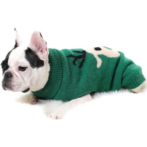 Dropshipping Dog Sweater Pet Winter Knitwear Reindeer Warm Clothes Dogs Knitwear For Christmas Street Wear Home Wear New