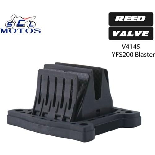 Sclmotos-New V4145 Motorcycle Intake Reed Valve Kit System Carbon Fiber For Yamaha YFS200 Blaster 1988-2006 Racing