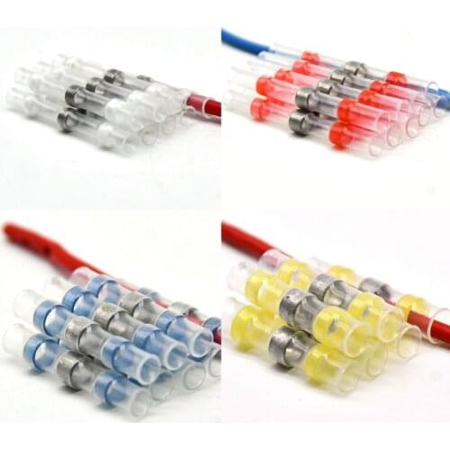 10 PCS 4 Sizes Heat Shrink Connect Terminals Waterproof Solder Sleeve Tube Electrical Wire Insulated Butt Connectors Kit