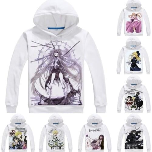 Coolprint Anime Hoodies Pandora Hearts 3D Hoodies Multi-style Long Hooded Oz Vessalius Sharon Rainsworth Cosplay Sweatshirts