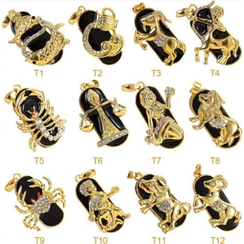 Usb Memory Stick Pendrive 256gb Twelve Constellations Usb Flash Drive 128gb 64gb 32gb 16gb 8gb 4gb Waterproof Pen Drive U Disk