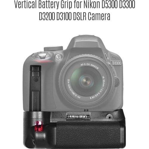 Vertical Camera Battery Grip Holder for Nikon D5300 D3300 D3200 D3100 DSLR Camera EN-EL 14 Battery Powered IR Remote Control
