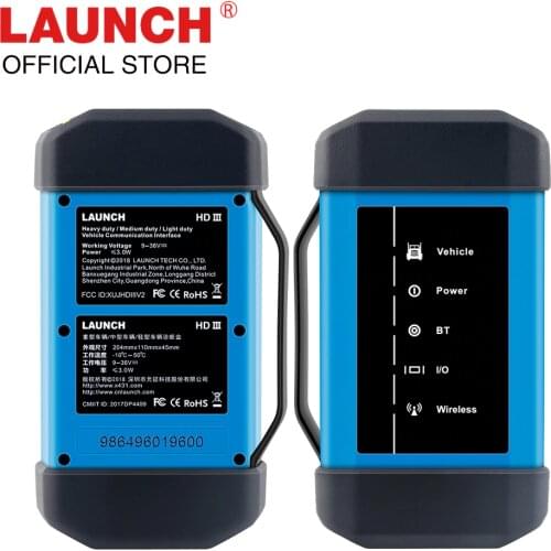 Launch X431 HD III 24V Truck full system diagnostic support work with X431 V+ X431 PRO3 PADII Multi-language update online