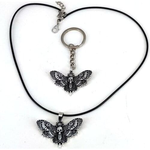 1pcs Dead Head Skull Moth pendant necklace rebirth meaning necklaces gift for women