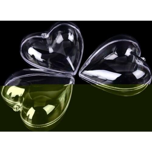 DIY Clear 65/80mm Heart Shape Plastic Bath Bomb Mould Acrylic Mold 1pc
