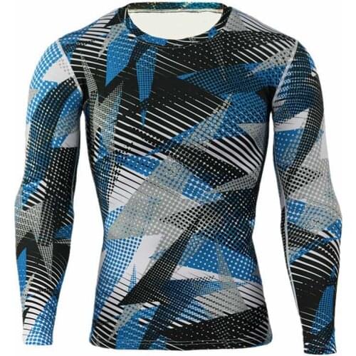 2018 Long Sleeve Sport Shirt Men Quick Dry Mens Running T-shirt Snake Gym Clothing Fitness Top Mens Rashgard Soccer Jersey S92