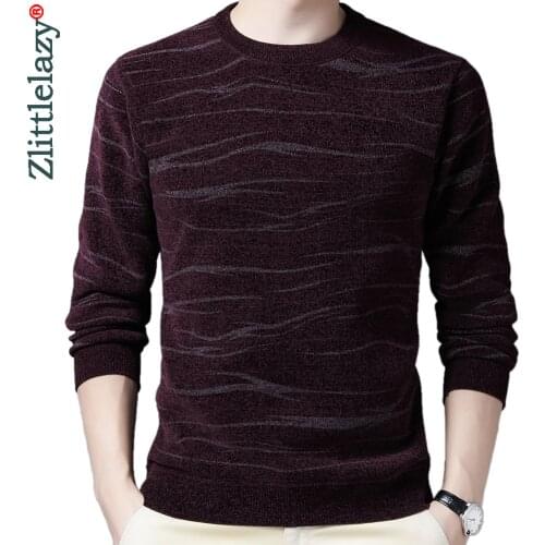 2020 casual knitted thick sweater men pullover clothing fashion clothes striped knit winter warm mens sweaters pullovers 13101
