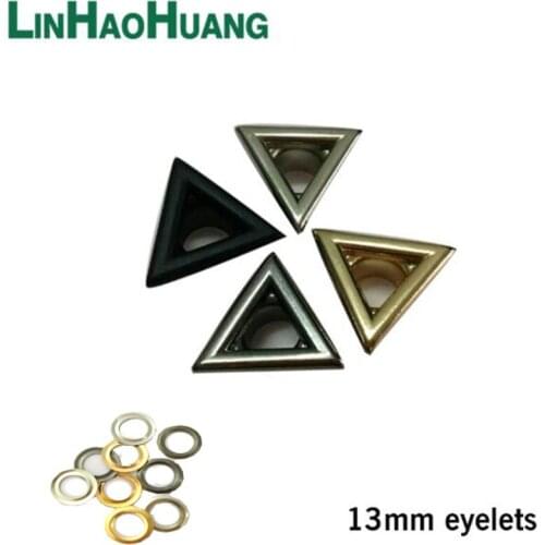 50sets/lot 13mm 16mm metal Zinc alloy eyelets with washer star shape metal grommets silver/black nickle/light gold free shipping