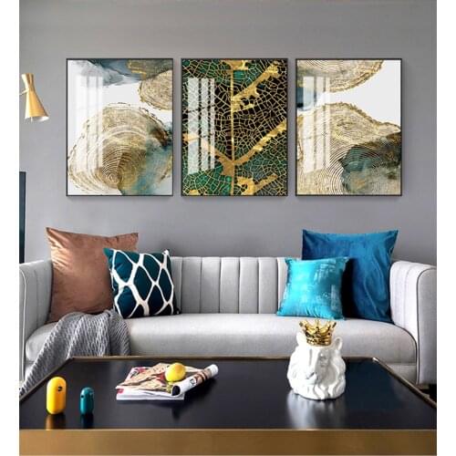 Leaf and Trunk Texture Abstract Wall Art Canvas Print Nordic Decorative Picture Painting Modern Living Room Decor