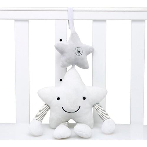 Baby Toys for Stroller Music Star Jingles When Shook Crib Hanging Newborn Mobile Rattles Cute Educational Plush Toys