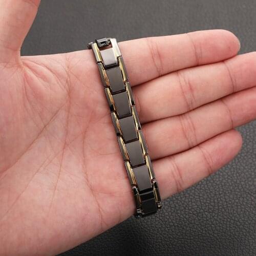 New Mens Arthritis Pain Relief Health Energy Bio Magnetic Bracelet Health Care Weight Loss Therapy Elemental Bracelet Gift