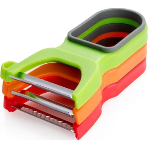 Multifunction Peeler For Potato Fruit 3pcs/set Kitchen Stainless Steel Blades Vegetable Peeler with Non-Slip Handles