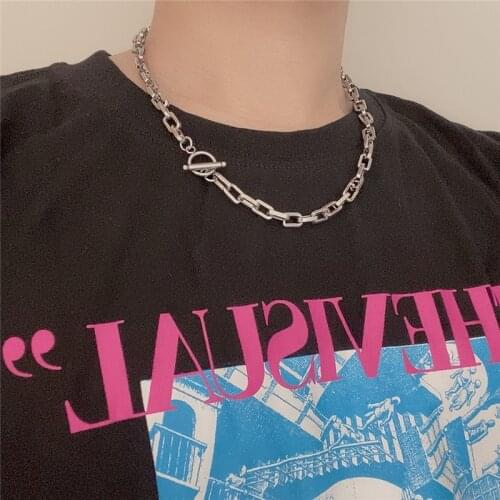 Fashion OT buckle handmade titanium steel stainless steel pendant hip hop men and women chain hot sale