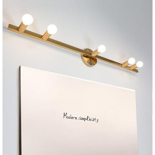 Golden Mirror Front Wall Lamp Originality Northern Europe Toilet Cloakroom A Living Room Bedroom Makeup Mirror Front Wall Lamp