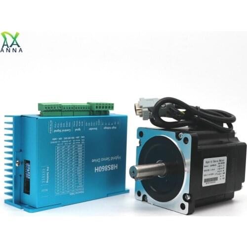 Nema34 4.5Nm 86 Closed-loop Kit Stepper Motor Encoder Hybrid Servo Driver HBS860H With 1.5M lines
