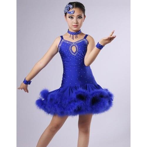 Newest style Girls Latin Dress Dancewear Competition Children samba Dancing Costume Cha-Cha salsa tango Dance dress For Girls
